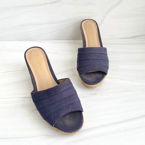 Lauren Ralph Lauren Karlia Navy Wedge Sandals